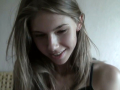 Cutie with sweet tits enjoys providing a dick with a handjob