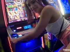 Giggling pigtailed Latina chick Kitty Catherine gets some good fingering