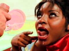 Sensual Jane is a sexy cook and she has an interracial foursome with her cute black milf friend