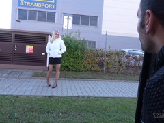 Euro blonde likes being picked up and fucked
