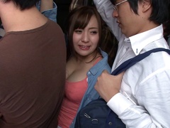 Fondling a Japanese cutie and fucking in the bathroom