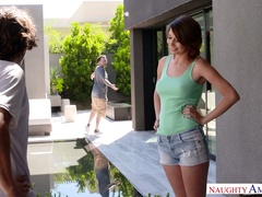 Redhead sexpot Cece Capella nailed deep in soaking vagina