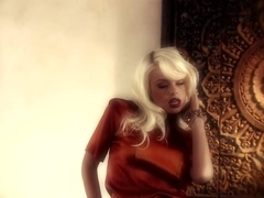 Blonde babe in high heels delivers blowjob,gets cumshot after a hardcore banging