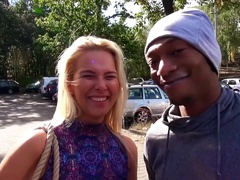 Sexy Czech Blonde Nikky Dream Enjoys Interracial BBC in Car - reality porn