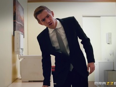 Busty nude MILF is set to fuck with the new guy