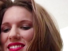 Sensual blowjob with strong eye contact from the milf made