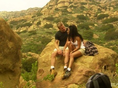 Sexy babe Dee riding hard cock in reverse cowgirl position