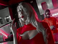 Caucasian stunner Lexi Lowe fucked brutally in interracial session