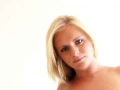 Naughty babe in sexy santa lingerie