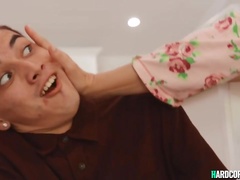 Young guys fuck very busty wife Brittany Andrews - threesome sex