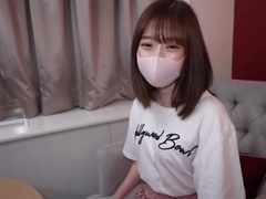 Personal smartphone shooting A seductive shaved girl with a thong and a flirtatious creampie!.256