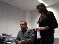 Rough sex at the office with the new secretary