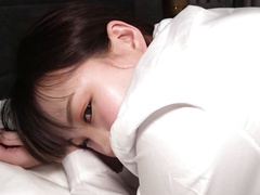 Asian brunette Mai Toda in stockings shows off her sexy body.