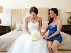 Bride to be shares cock with her mom for one last kink