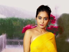 i entertainment saree nudes - topless exotic Indian chick teasing