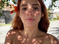 Kinky gal Agatha flashes her boobies and pierced nipples in the car