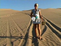 Delightful Alison Angel makes a solo show in a desert