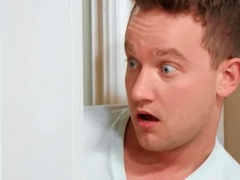 Ebony gal with a nice booty fucks her white stepbro