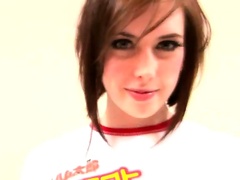 Smoking hot brunette babe is very horny playing with her