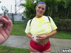 Voluptuous blue eyed nympho Kaden Kole gets fucked doggy in the van