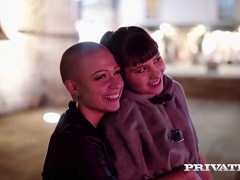 Wild lesbians find it awesome to work on bald pussies daily in different places