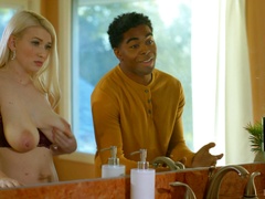 Erotically hot curvy blonde babe Emily Wright is ready for nonstop fuck