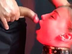 Tied up Russian Teen Slut With Big Tits Chokes On A Meat Pole - Teen