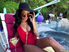 White man gets his dick pleasured by sexy ebony girl Anya Ivy