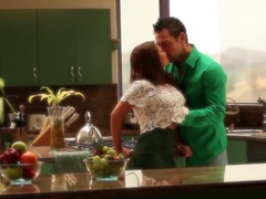 A sexy bimbo with a lovely ass is getting touched a lot of on the desk