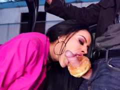 Street hooker is getting fucked by two kinky cops