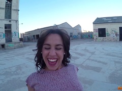 Busty girl is shagged hard while surrounded with graffiti