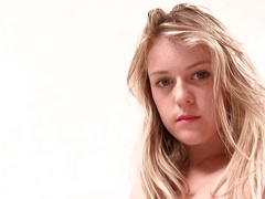 Chloe opens her legs and shoves two fingers in her wet twat