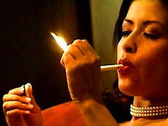 Busty brunette amazes in naughty solo