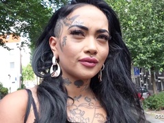 GERMAN SCOUT - BROWN LATINA INK INSTAGRAM MODEL BIBI PICKUP TO FUCK IN AMSTERDAM - Reality