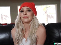 Natural huge knockers blond hair lady humping