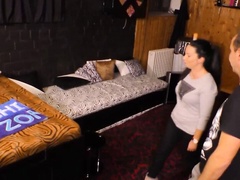 Wild brunette wants to suck big cock